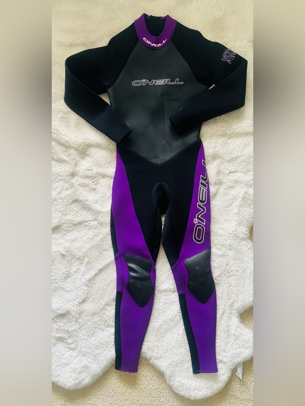 O'Neill Reactor Full-Body Black & Purple Wetsuit Size: Large